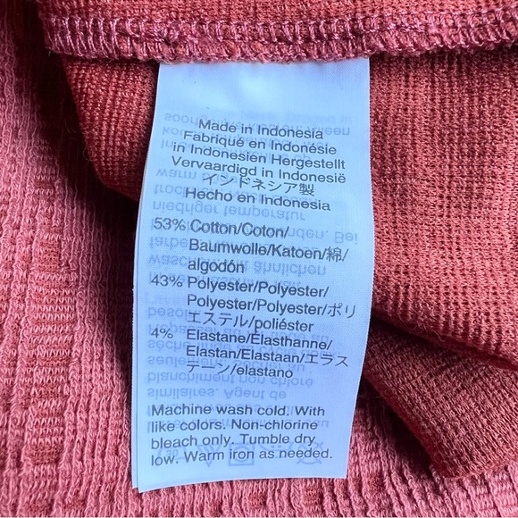 Madewell Eloise Off the Shoulder Mini Dress Flutter Sleeve Rust Textured Sz M - Picture 6 of 16